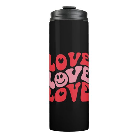 Liebe Valentinstag Groovy Funny Holiday Thermosbecher (Vorderseite)