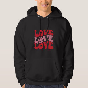 Liebe Valentinstag Groovy Lustiger Feiertag Hoodie