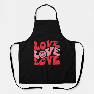 Liebe Valentinstag Groovy Lustiger Feiertag  Schürze