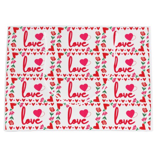 Liebe Valentinstag Große Geschenktasche Geschenktüte (Vorderseite)