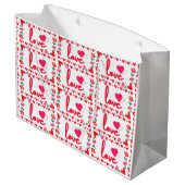 Liebe Valentinstag Große Geschenktasche Geschenktüte (Rückseite Schrägansicht)