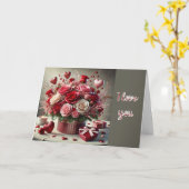 Liebe Valentinstag Grußkarte Karte (Gelbe Blume)