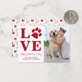 LIEBE Valentinstag Haustier Foto Kinder Klassenzim Mitteilungskarte (Vorderseite/Rückseite Beispiel)