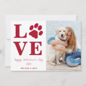 Liebe Valentinstag Haustiere Foto Feiertagskarte (Vorderseite)