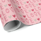 Liebe Valentinstag Herz Geschenkpapier (Rolleneckpunkt)