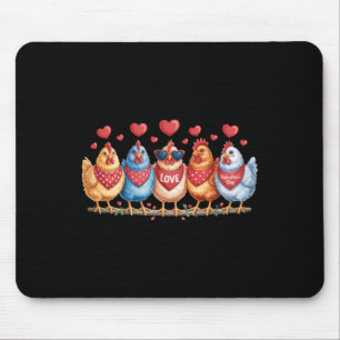 Liebe Valentinstag Hühner Geflügelliebhaber Römisc Mousepad