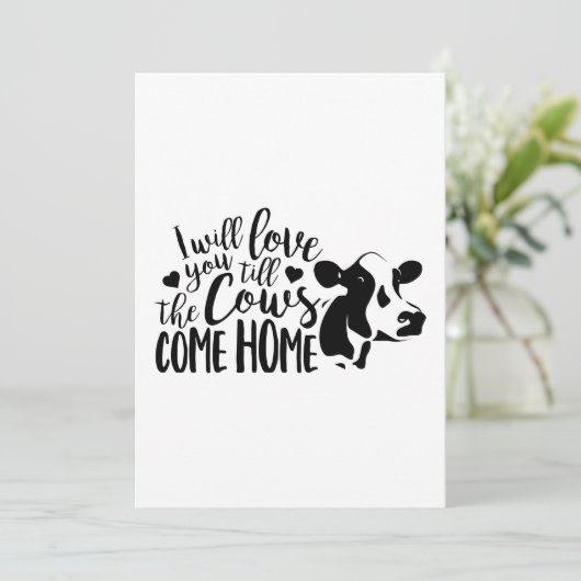 Liebe Valentinstag Karte für Kuhliebhaber (Stehend Vorderseite)