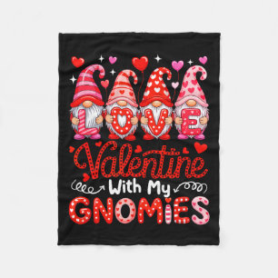 Liebe Valentinstag mit meiner Gnomies Gruppe Gnome Fleecedecke