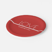 Liebe Valentinstag | Papierteller (Schrägansicht)