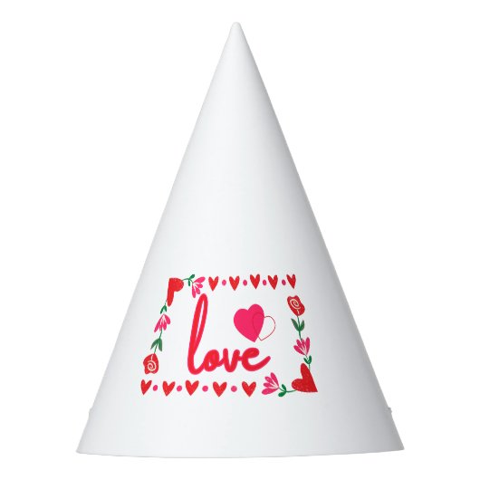 Liebe Valentinstag Party Hut Partyhütchen (Vorderseite)