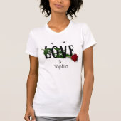 Liebe - Valentinstag Positivität Moderne Rose T-Shirt (Vorderseite)