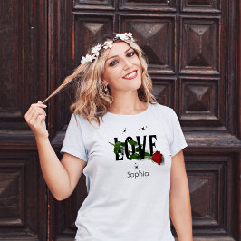 Liebe - Valentinstag Positivität Moderne Rose T-Shirt