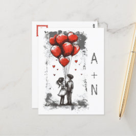 Liebe Valentinstag Postkarte