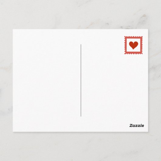 Liebe Valentinstag Postkarte (Rückseite)