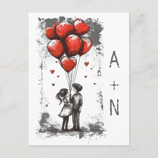 Liebe Valentinstag Postkarte (Vorderseite)