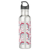 Liebe Valentinstag Rainbow Edelstahlflasche (Rückseite)