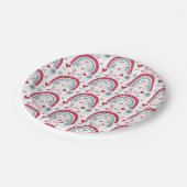 Liebe Valentinstag Rainbow Pappteller (Schrägansicht)