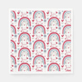 Liebe Valentinstag Rainbow Serviette (Vorderseite)