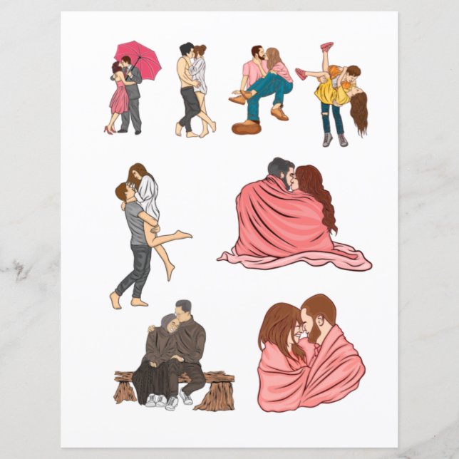 Liebe Valentinstag Romantische Scrapbook-Elemente (Vorderseite)