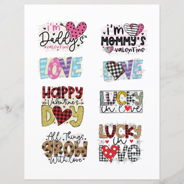 Liebe Valentinstag Romantische Scrapbook-Elemente (Vorderseite)