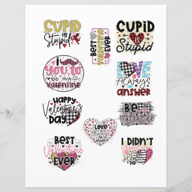 Liebe Valentinstag Romantische Scrapbook-Elemente (Vorderseite)