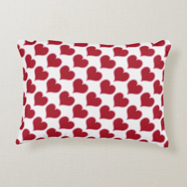 Liebe Valentinstag rosa Himmelsmuster Dekokissen (Rückseite)