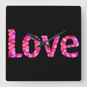 Liebe Valentinstag rosa schwarze Uhr
