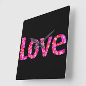 Liebe Valentinstag rosa schwarze Uhr (Winkel)
