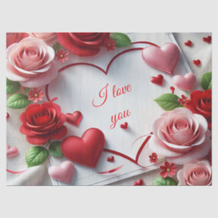 Liebe Valentinstag Rosen Seidenpapier