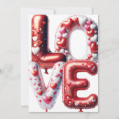 Liebe Valentinstag Rote Herzen Anpassbar Feiertagskarte (Vorderseite)