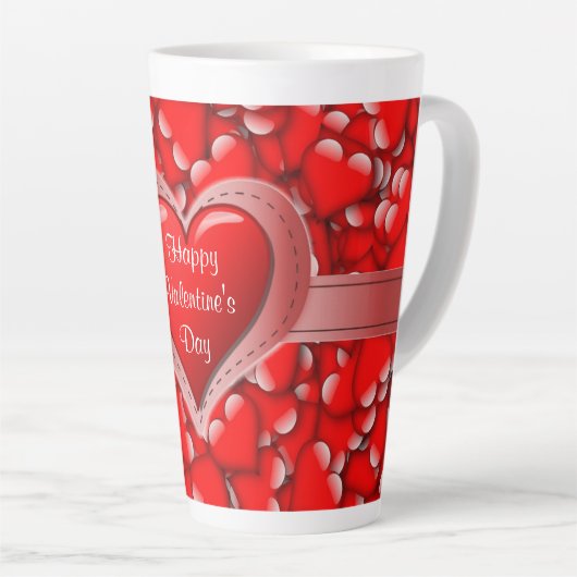 Liebe Valentinstag Rotes Herz Milchtasse (Rechte Ecke)