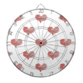 Liebe Valentinstag Rotes Herz Sketch Dartscheibe (vorne)