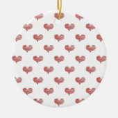 Liebe Valentinstag Rotes Herz Sketch Keramik Ornament (Vorne)