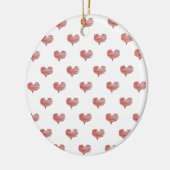 Liebe Valentinstag Rotes Herz Sketch Keramik Ornament (Links)