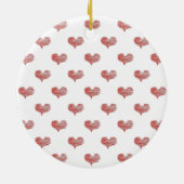 Liebe Valentinstag Rotes Herz Sketch Keramik Ornament (Hinten)