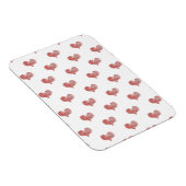 Liebe Valentinstag Rotes Herz Sketch Magnet (Rechte Seite)