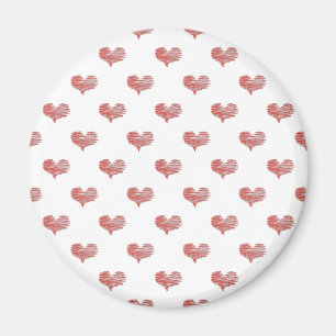 Liebe Valentinstag Rotes Herz Sketch Magnet