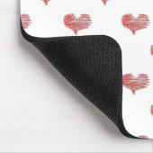 Liebe Valentinstag Rotes Herz Sketch Mousepad (Ecke)