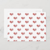 Liebe Valentinstag Rotes Herz Sketch Postkarte (Vorne/Hinten)
