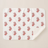 Liebe Valentinstag Rotes Herz Sketch Sherpadecke (Vorderseite (Horizontal))