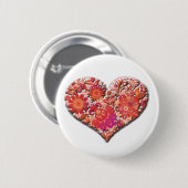 Liebe Valentinstag Rotes Herz Vektor Valentine Button (Vorne & Hinten)