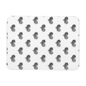 Liebe Valentinstag Schwarzes Herz Sketch Magnet (Horizontal)