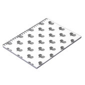 Liebe Valentinstag Schwarzes Herz Sketch Notizblock (Linke Seite)