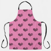 Liebe Valentinstag Schwarzes Herz Sketch Schürze (Vorderseite)