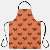 Liebe Valentinstag Schwarzes Herz Sketch Schürze (Vorderseite)
