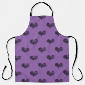 Liebe Valentinstag Schwarzes Herz Sketch Schürze (Vorderseite)