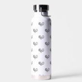 Liebe Valentinstag Schwarzes Herz Sketch Trinkflasche (Links)