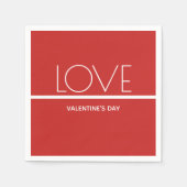 Liebe Valentinstag | Serviette (Vorderseite)