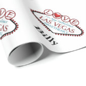LIEBE Valentinstag Sweetheart Wrapping Paper Geschenkpapier (Rolleneckpunkt)