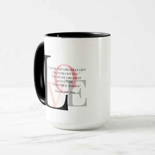 Liebe Valentinstag Tasse (Vorderseite Links)